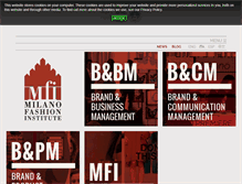 Tablet Screenshot of milanofashioninstitute.com